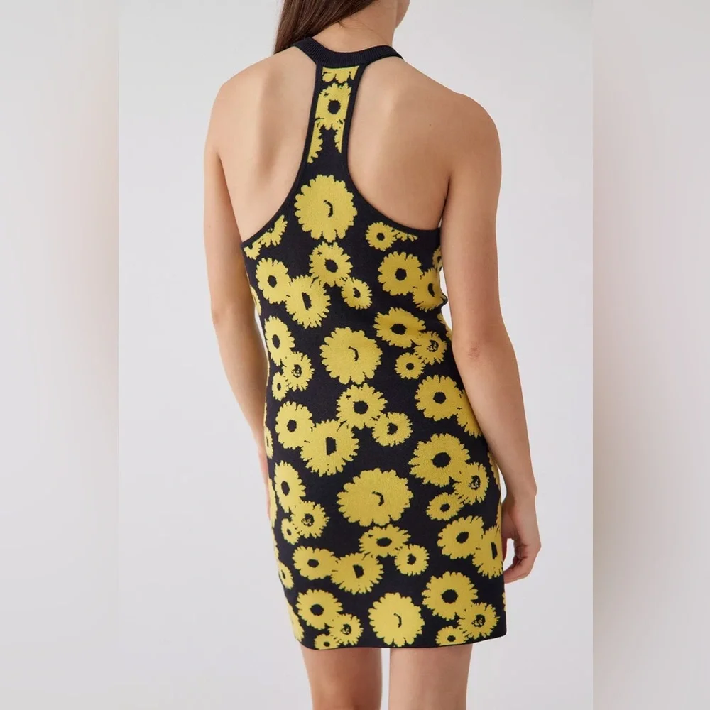 NWT! Urban Outfitters Charlie Sunflower Knit Mini Dress - Picture 4 of 12